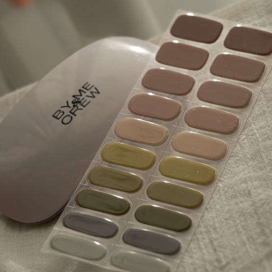 Linen Semi Cured Gel Nail Stickers