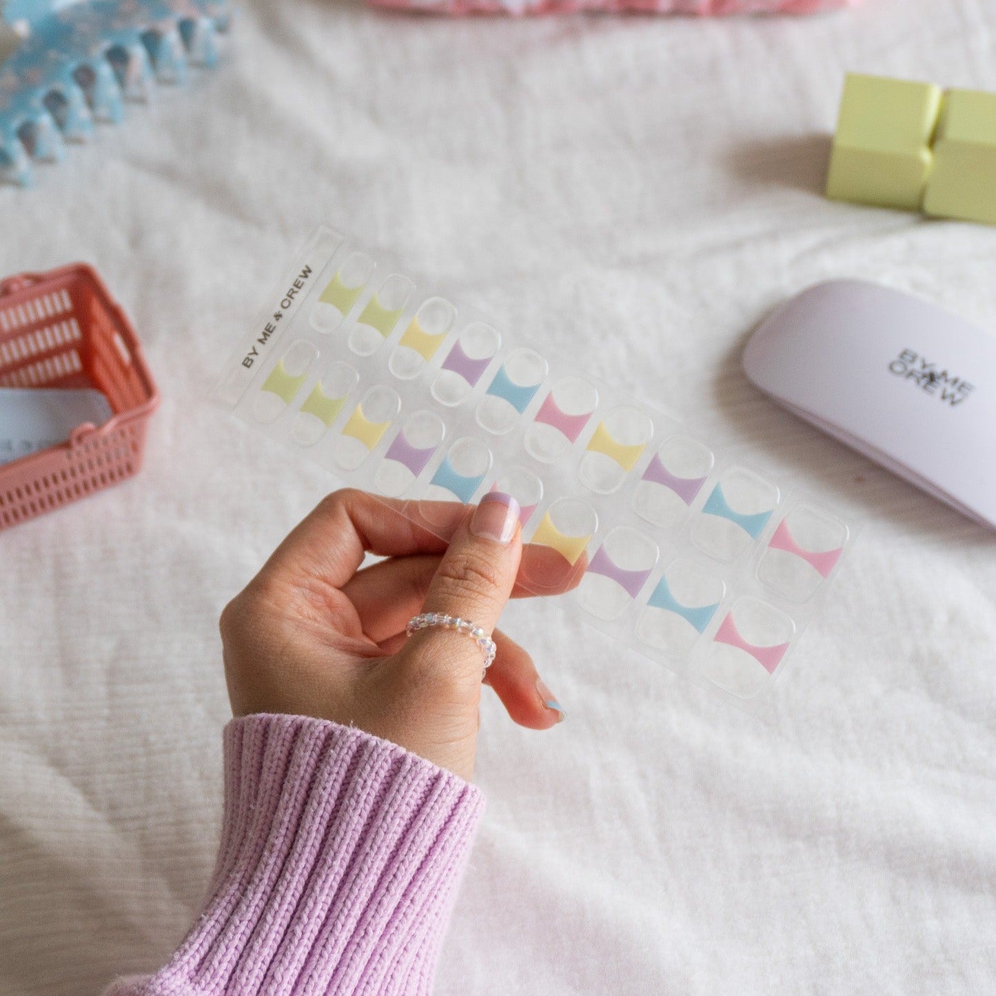 Double Ended French (Pastel Tips) DIY Semi Cured Gel Nail Stickers