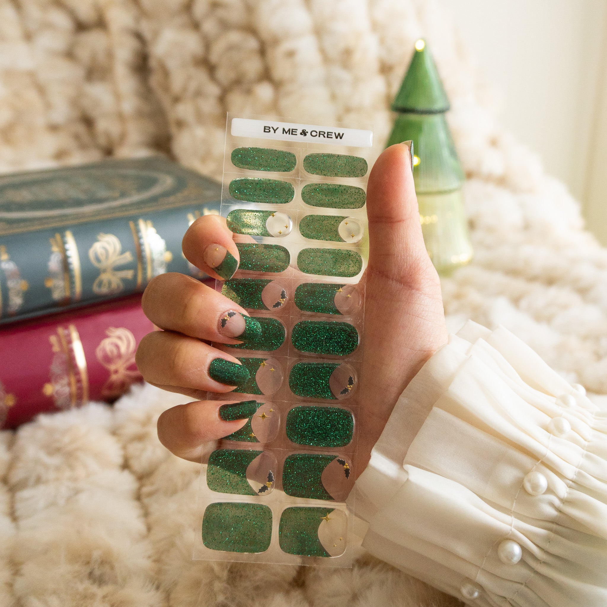 Under the Mistletoe DIY Semi Cured Gel Nail Stickers-11