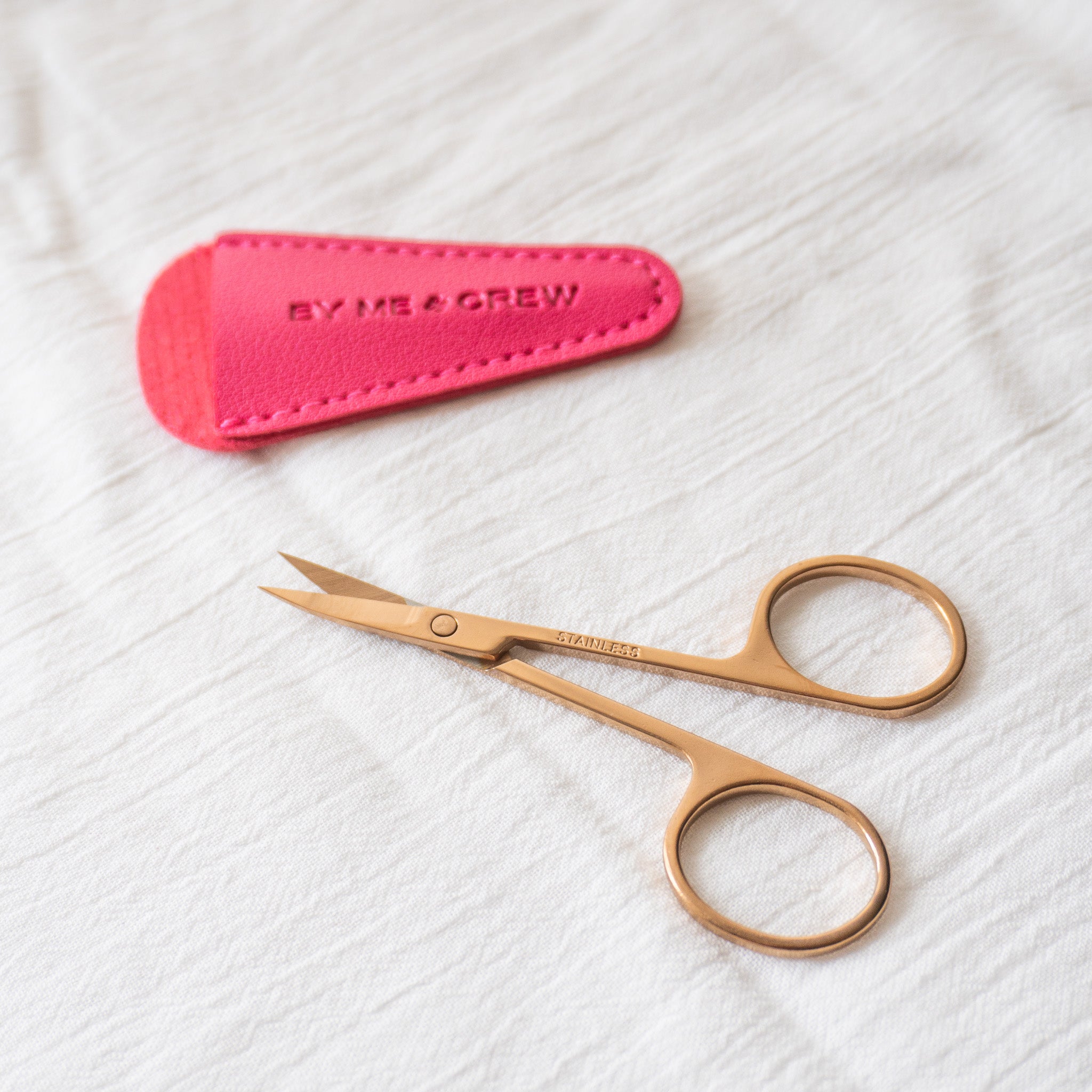 Premium Manicure Nail Scissors with Pouch (Rose)