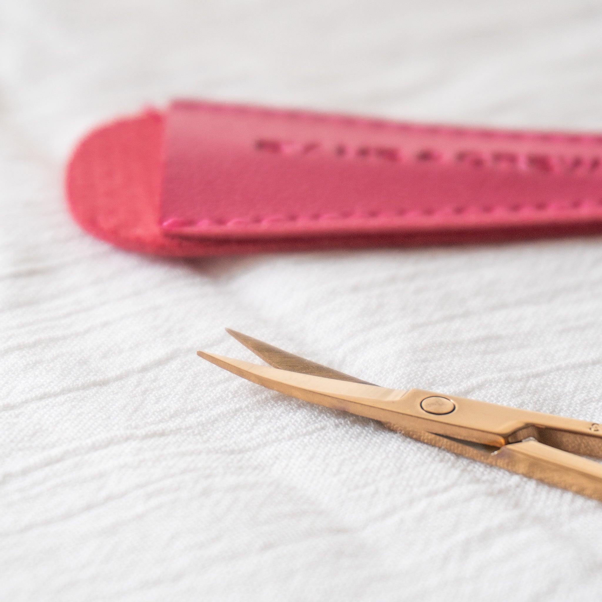 Premium Manicure Nail Scissors with Pouch (Rose)