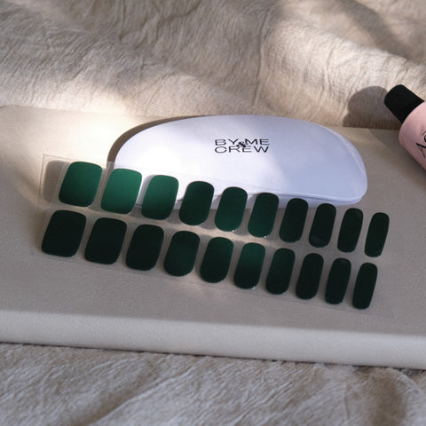 Dark Green Semi Cured Gel Nail Stickers