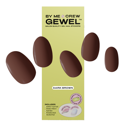 Dark Brown DIY Semi Cured Gel Nail Stickers