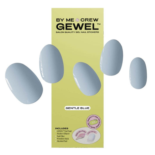 Pastel Blue Semi Cured Gel Nail Stickers