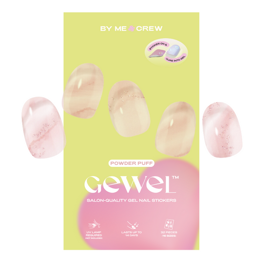 Powder Puff DIY Semi Cured Gel Nail Stickers