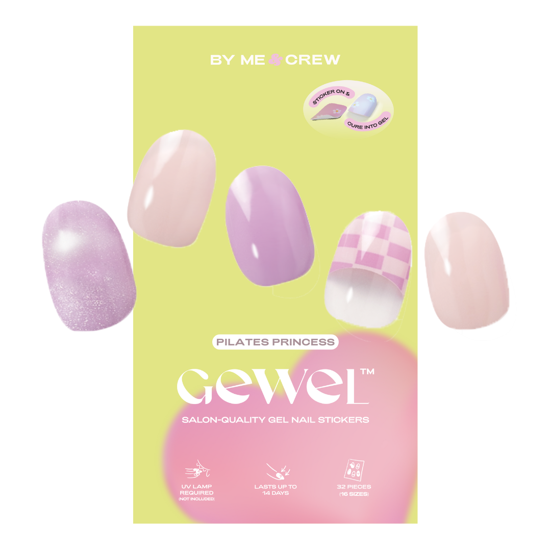 Pilates Princess DIY Semi Cured Gel Nail Stickers (32pcs)