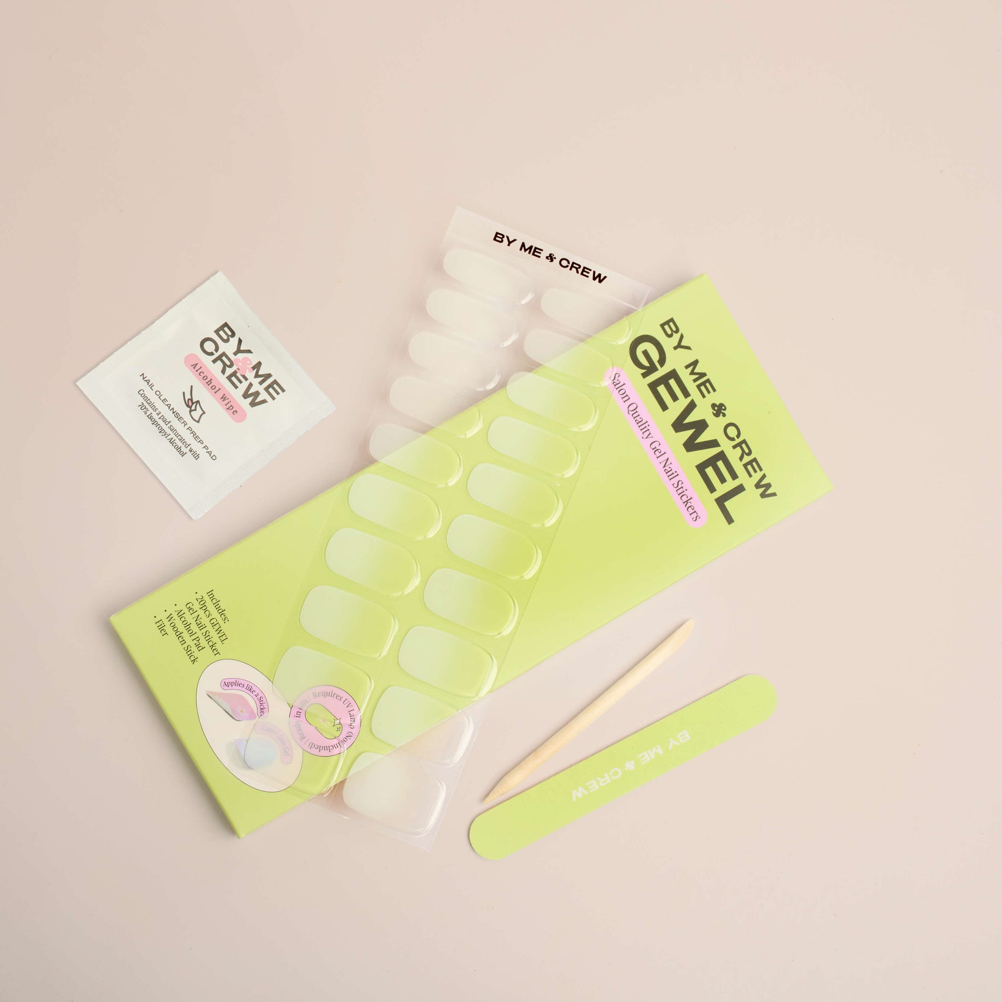 Cloud Nine Gradient White DIY Semi Cured Gel Nail Stickers