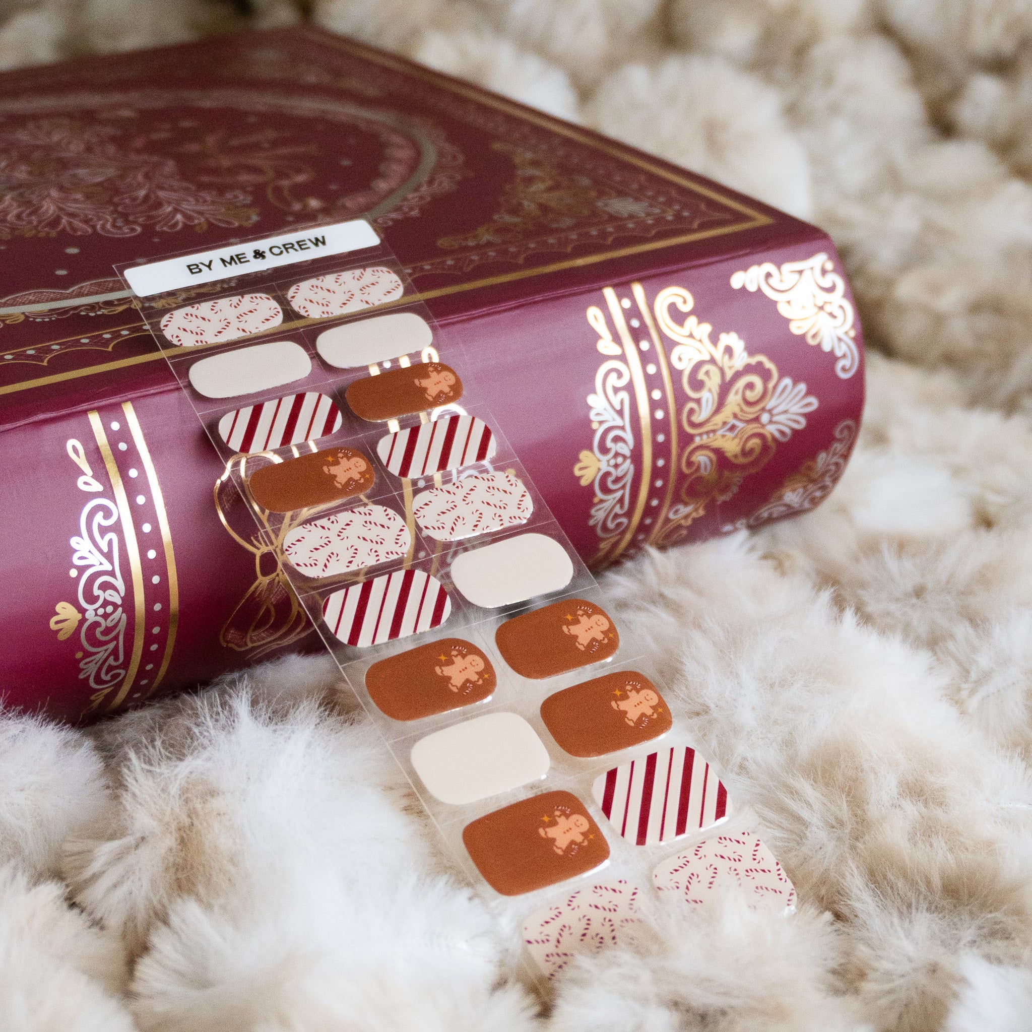 Gingerbread Joy DIY Semi Cured Gel Nail Stickers-5