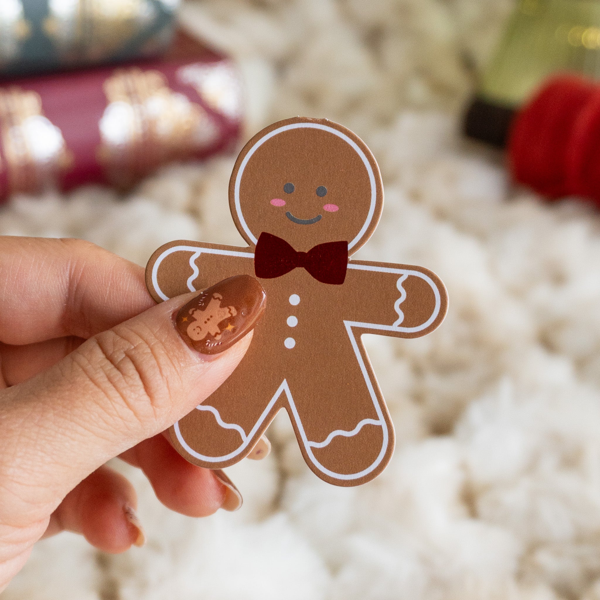 Gingerbread Joy DIY Semi Cured Gel Nail Stickers-8