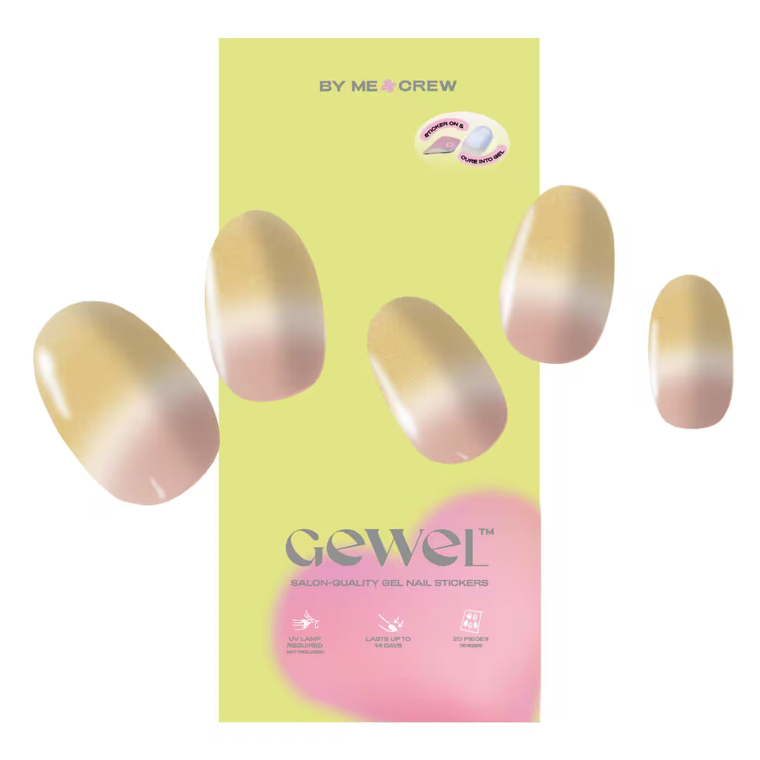 Gold Cat Eye DIY Semi Cured Gel Nail Stickers