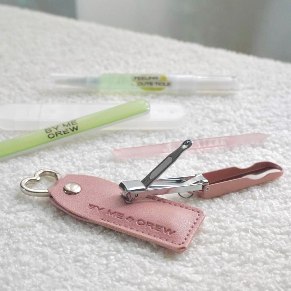 Foldable Nail Clipper with Pouch (Pink)