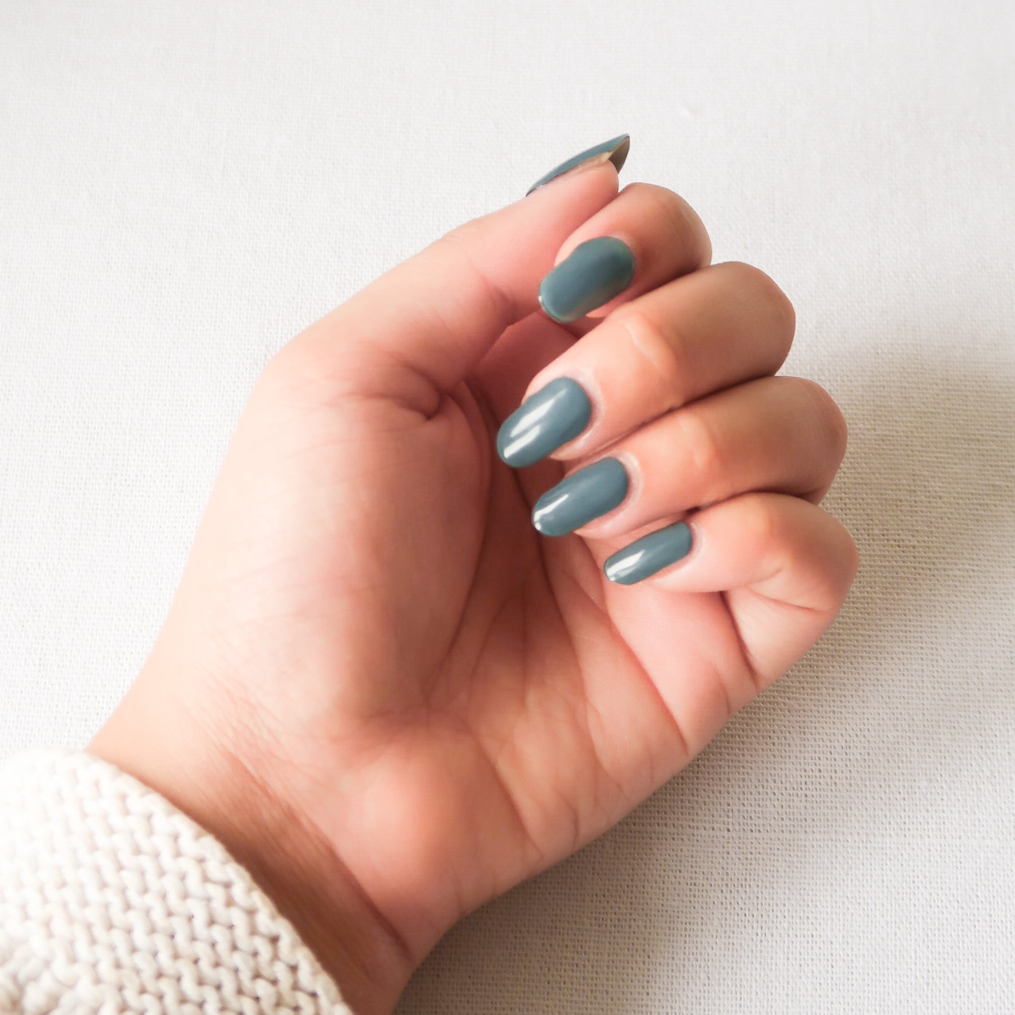 Muted Blue DIY Semi Cured Gel Nail Stickers