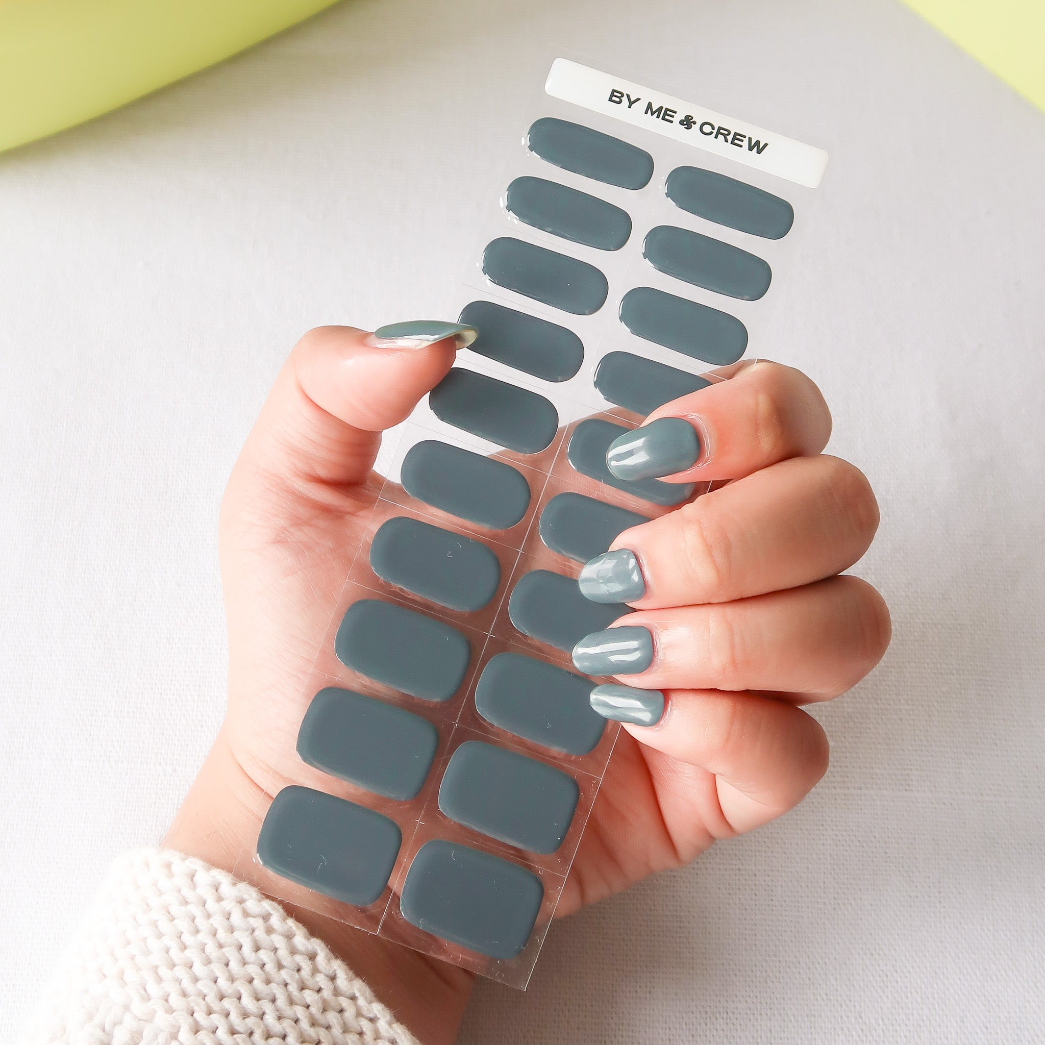 Muted Blue DIY Semi Cured Gel Nail Stickers