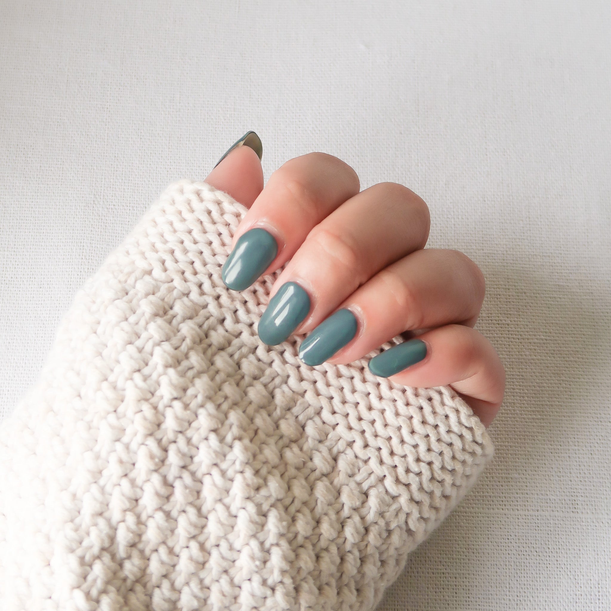 Muted Blue DIY Semi Cured Gel Nail Stickers