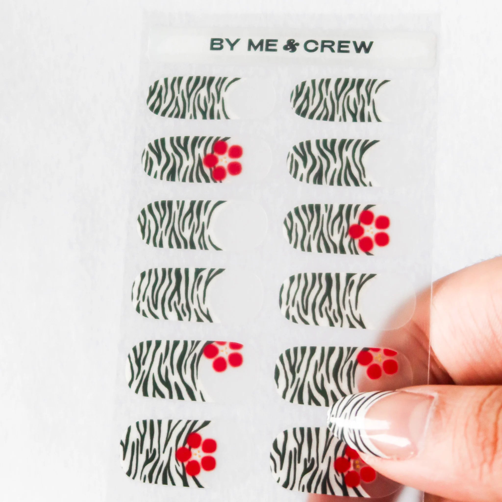 Blooming Zebra DIY Semi Cured Gel Nail Stickers
