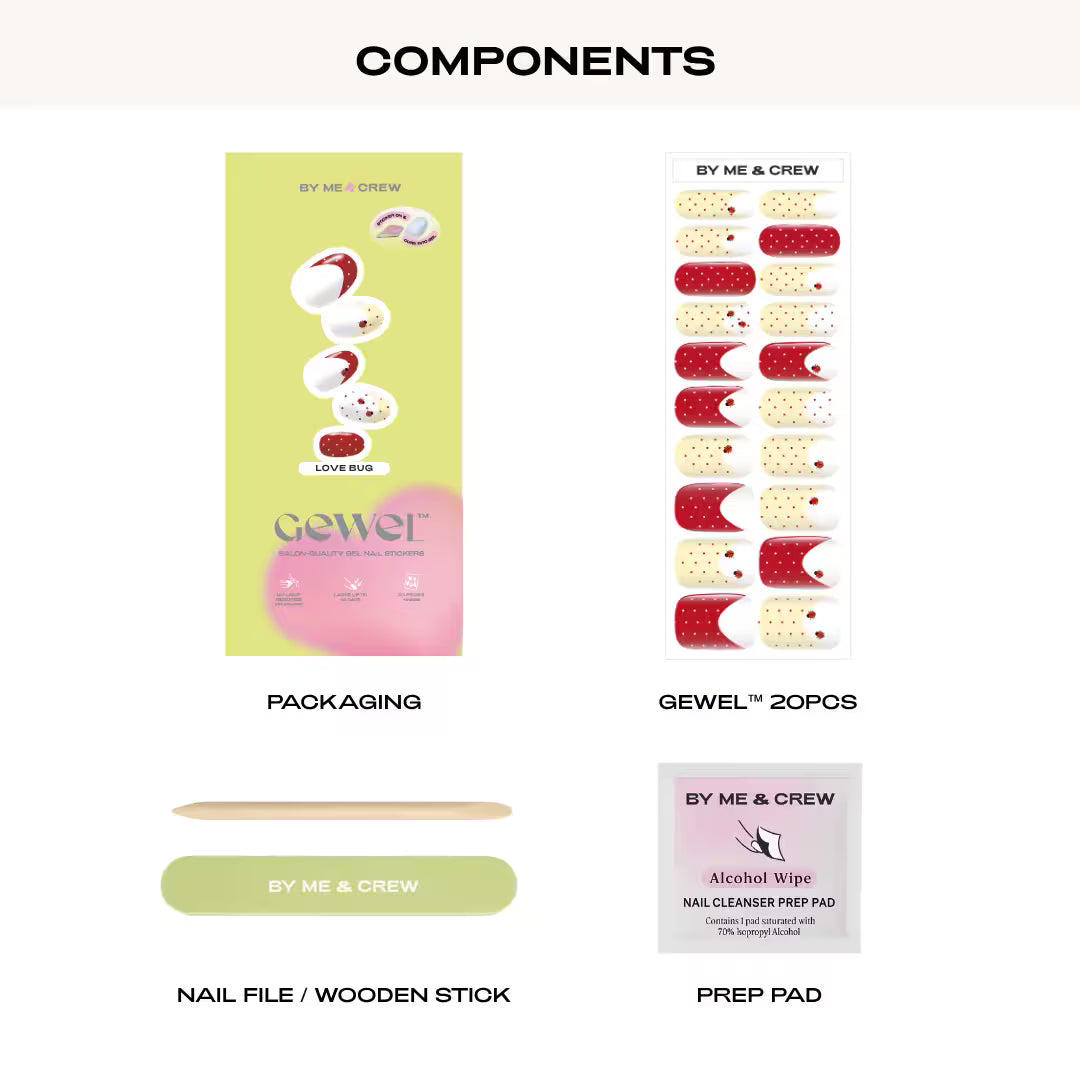 Love Bug GEWEL™ Semi Cured Gel Nail Stickers-2