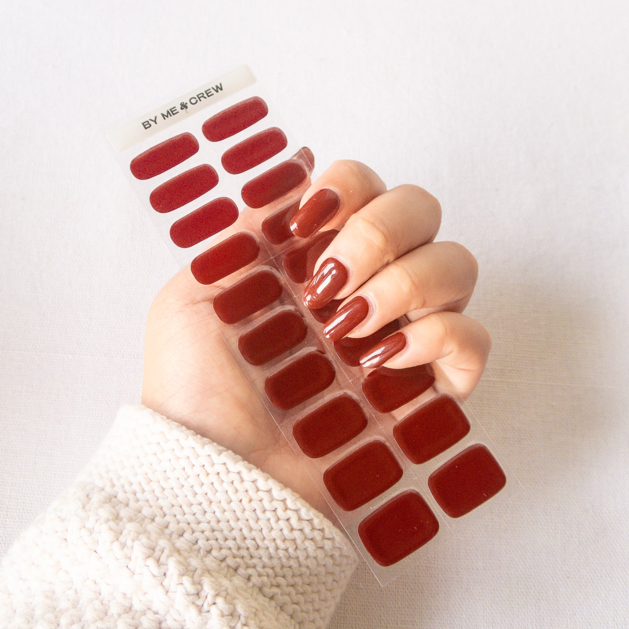 [PRE-ORDER 22/3] Muted Burgundy DIY Semi Cured Gel Nail Stickers