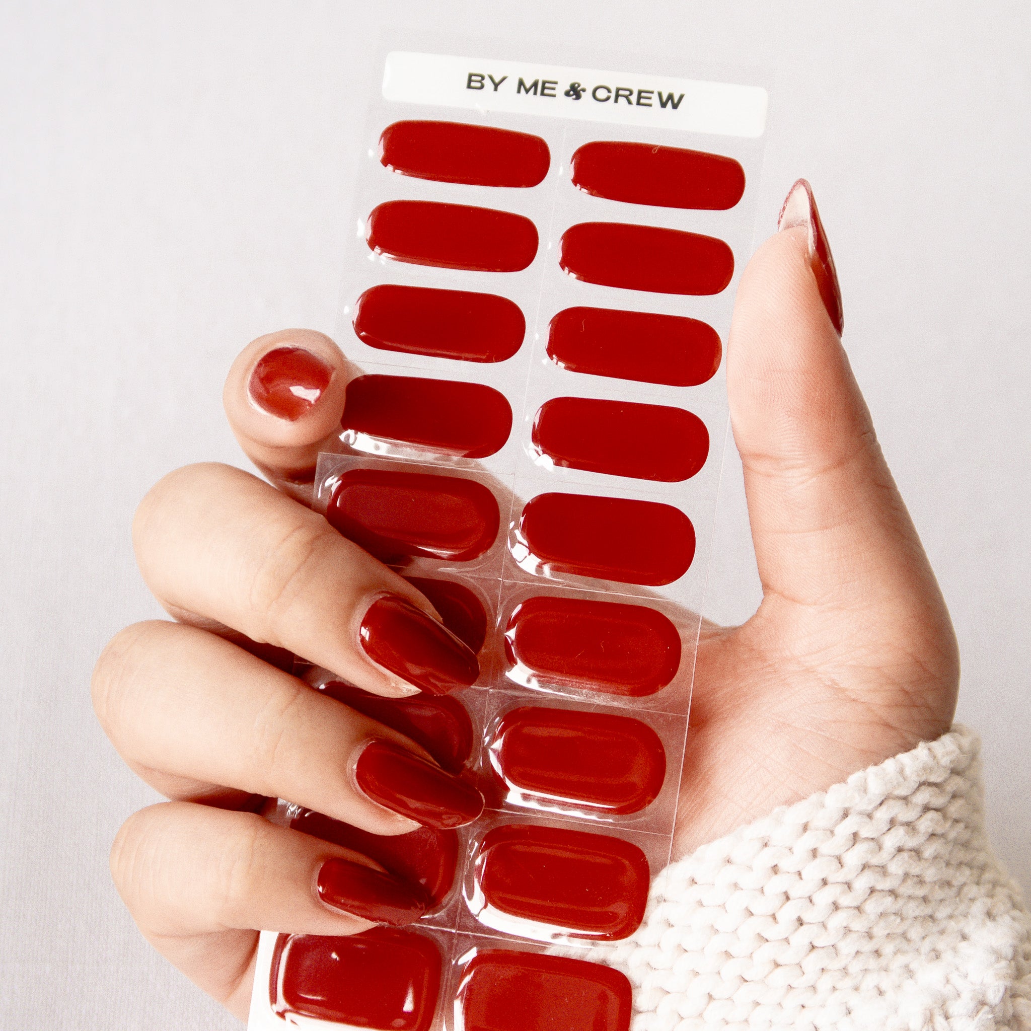 Muted Cherry DIY Semi Cured Gel Nail Stickers