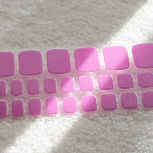 [PEDI /TOES] Magenta Pink Semi Cured Gel Nail Stickers
