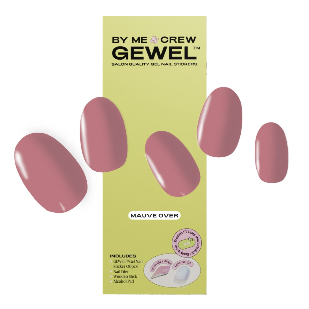 Mauve Over DIY Semi Cured Gel Nail Stickers