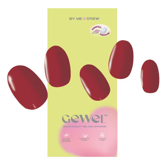 Muted Cherry DIY Semi Cured Gel Nail Stickers-1