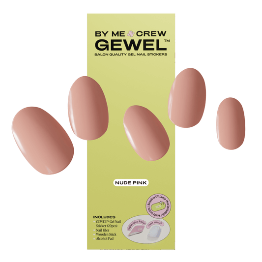 Nude Pink Semi Cured Gel Nail Stickers