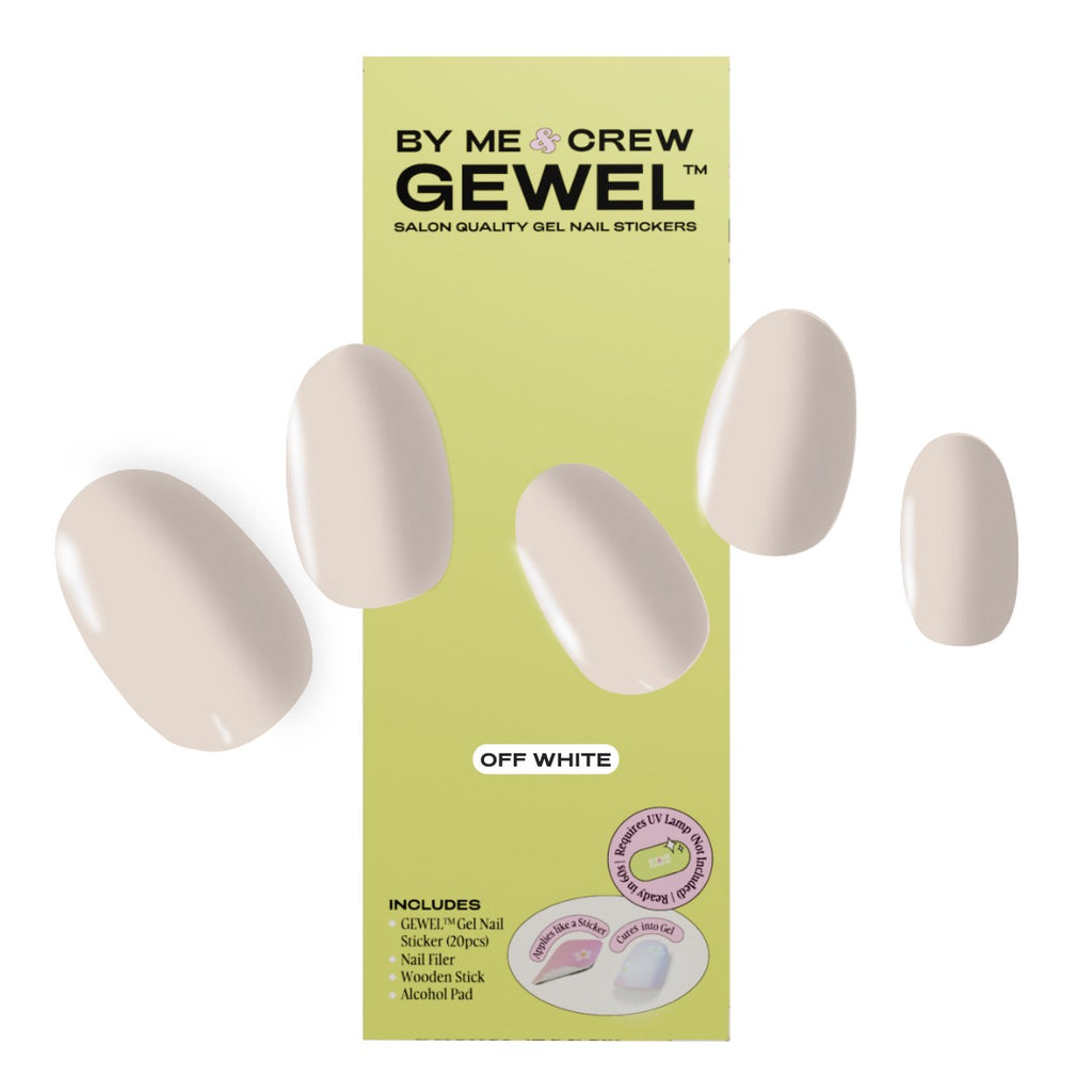 Off White DIY Semi Cured Gel Nail Stickers