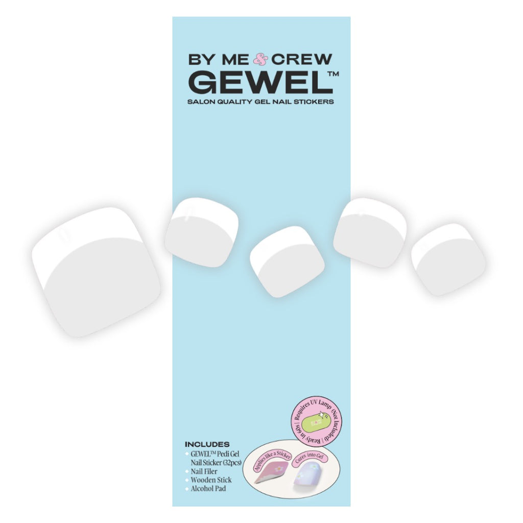 [PEDI / TOES] Classic French Tip DIY Semi Cured Gel Nail Stickers