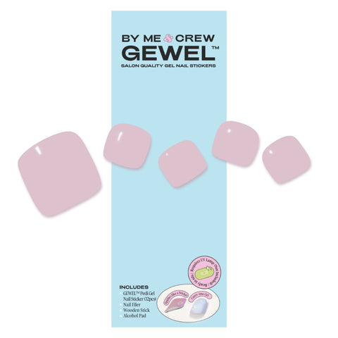 [PEDI / TOES] Gentle Pink DIY Semi Cured Gel Nail Stickers