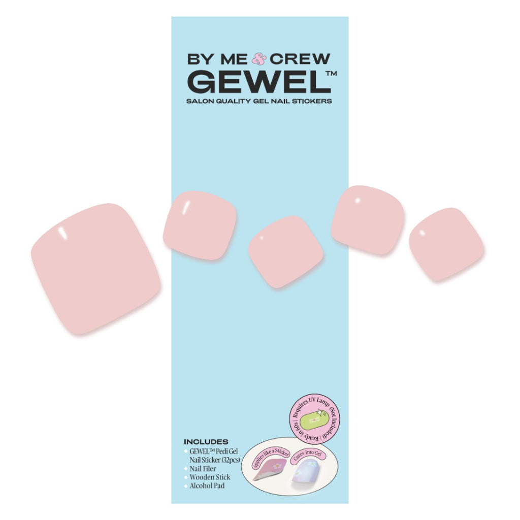[PEDI / TOES] Pink Glazed Donut DIY Semi Cured Gel Nail Stickers