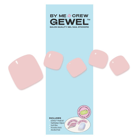 [PEDI / TOES] Pink Glazed Donut DIY Semi Cured Gel Nail Stickers