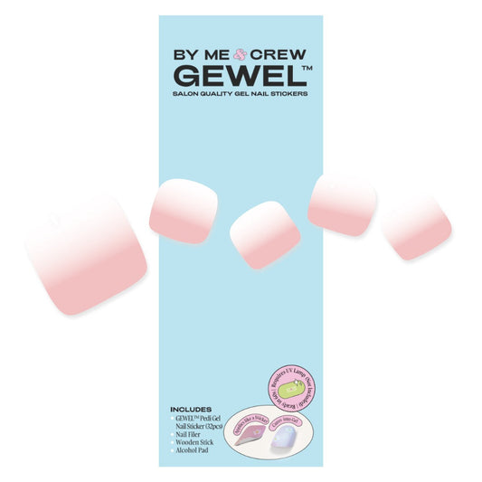 [PEDI / TOES] Soft Pink Gradient DIY Semi Cured Gel Nail Stickers ByMeAndCrew