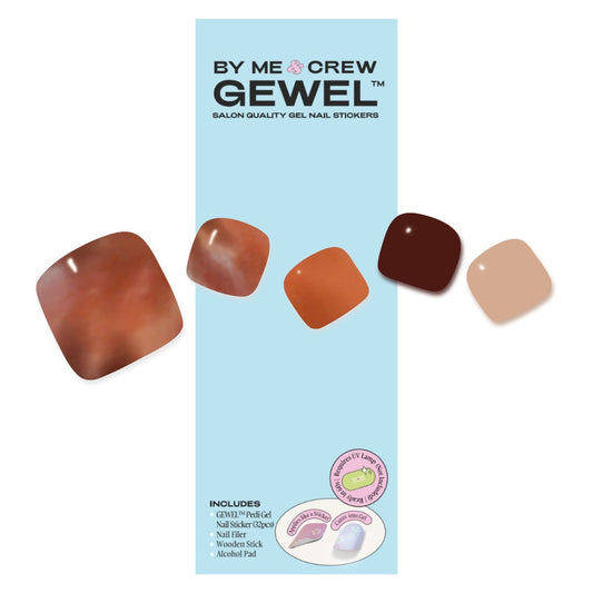 [PEDI / TOES] Toasty Marble Nude DIY Semi Cured Gel Nail Stickers By Me and Crew