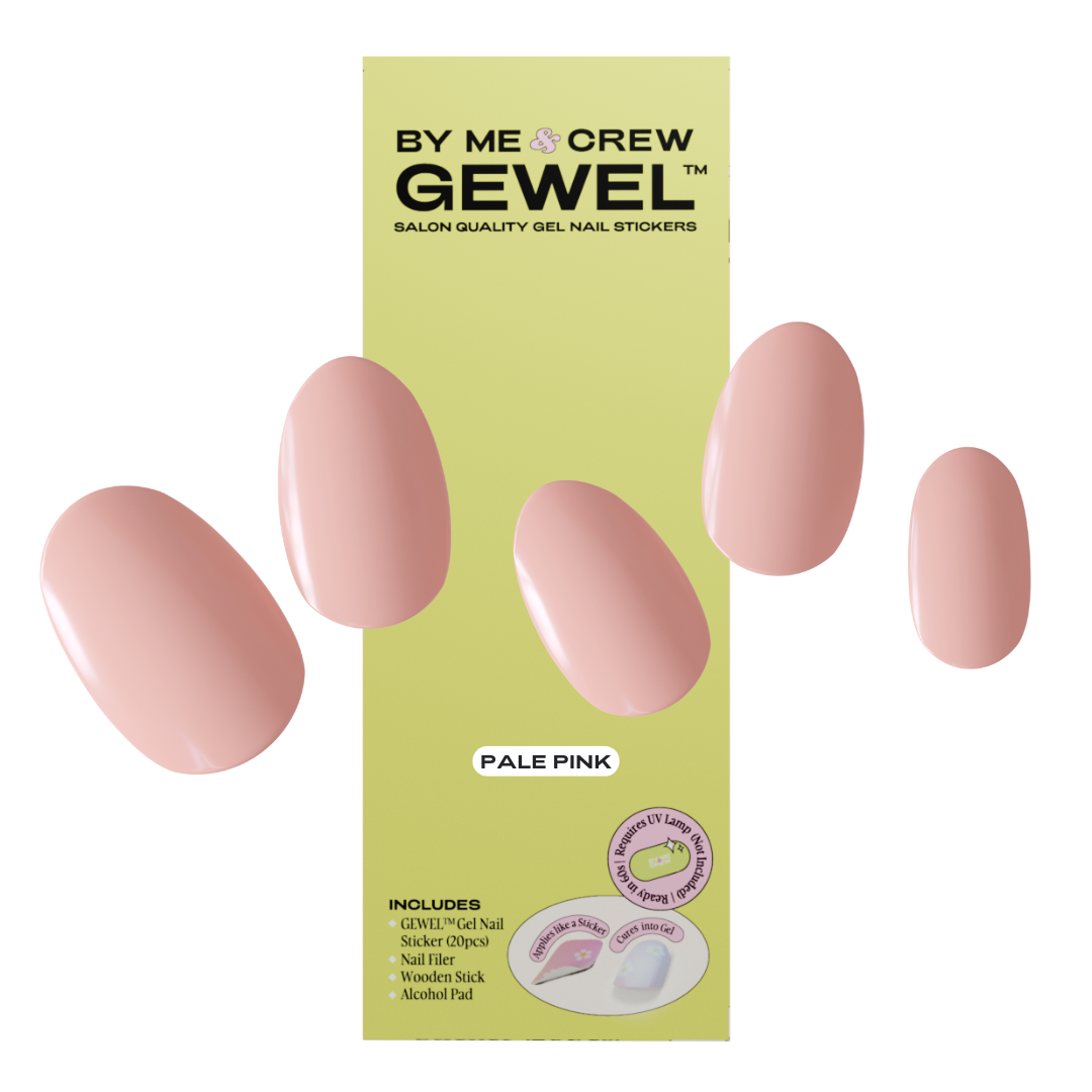Pale Pink DIY Semi Cured Gel Nail Stickers