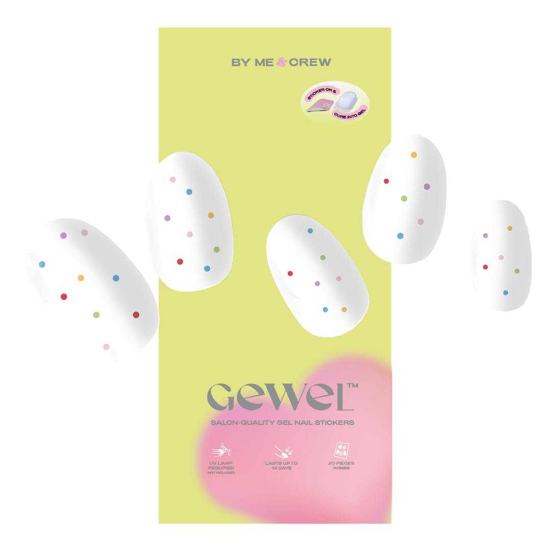 Party Popper DIY Semi Cured Gel Nail Stickers