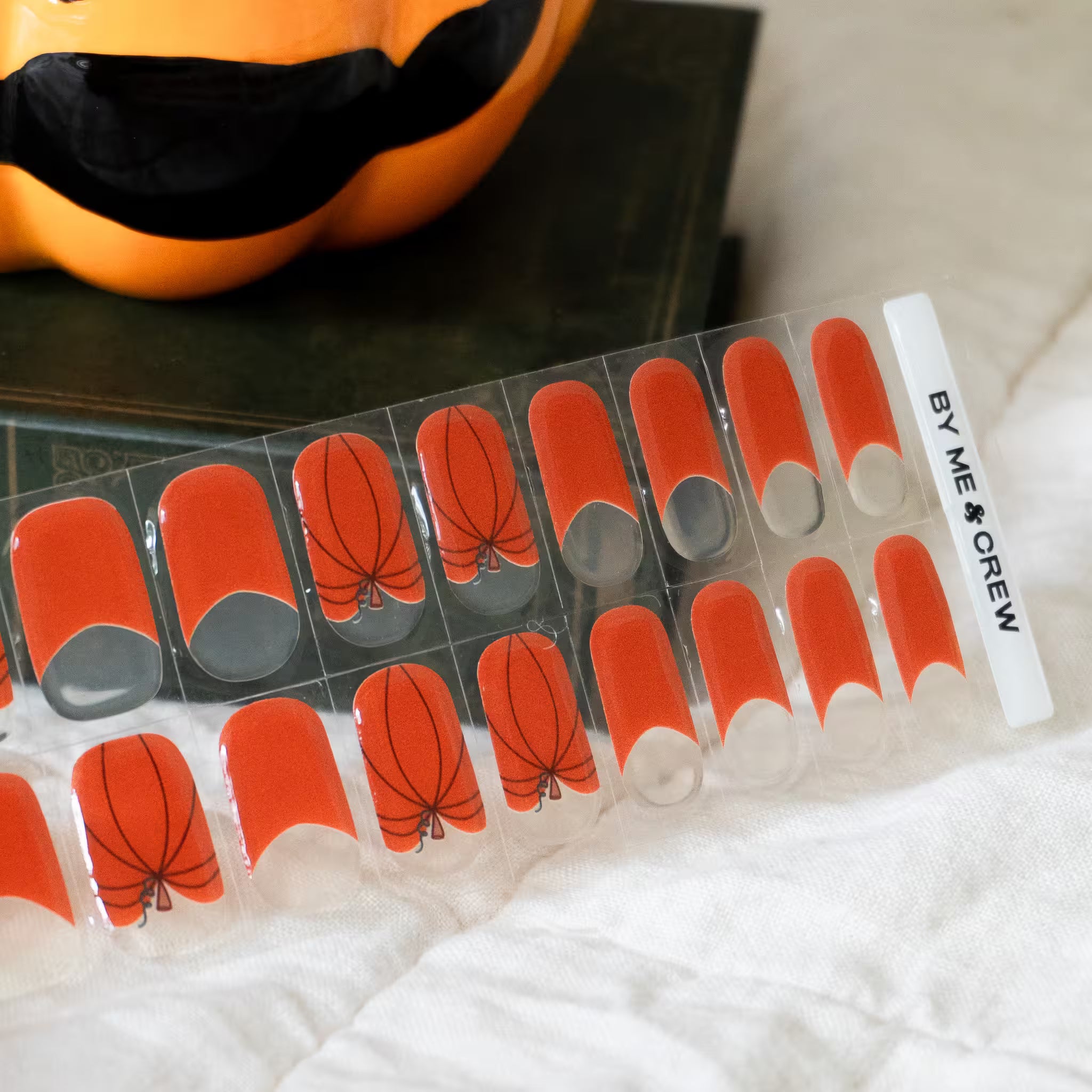 Pumpkin Pie DIY Semi Cured Gel Nail Stickers-5