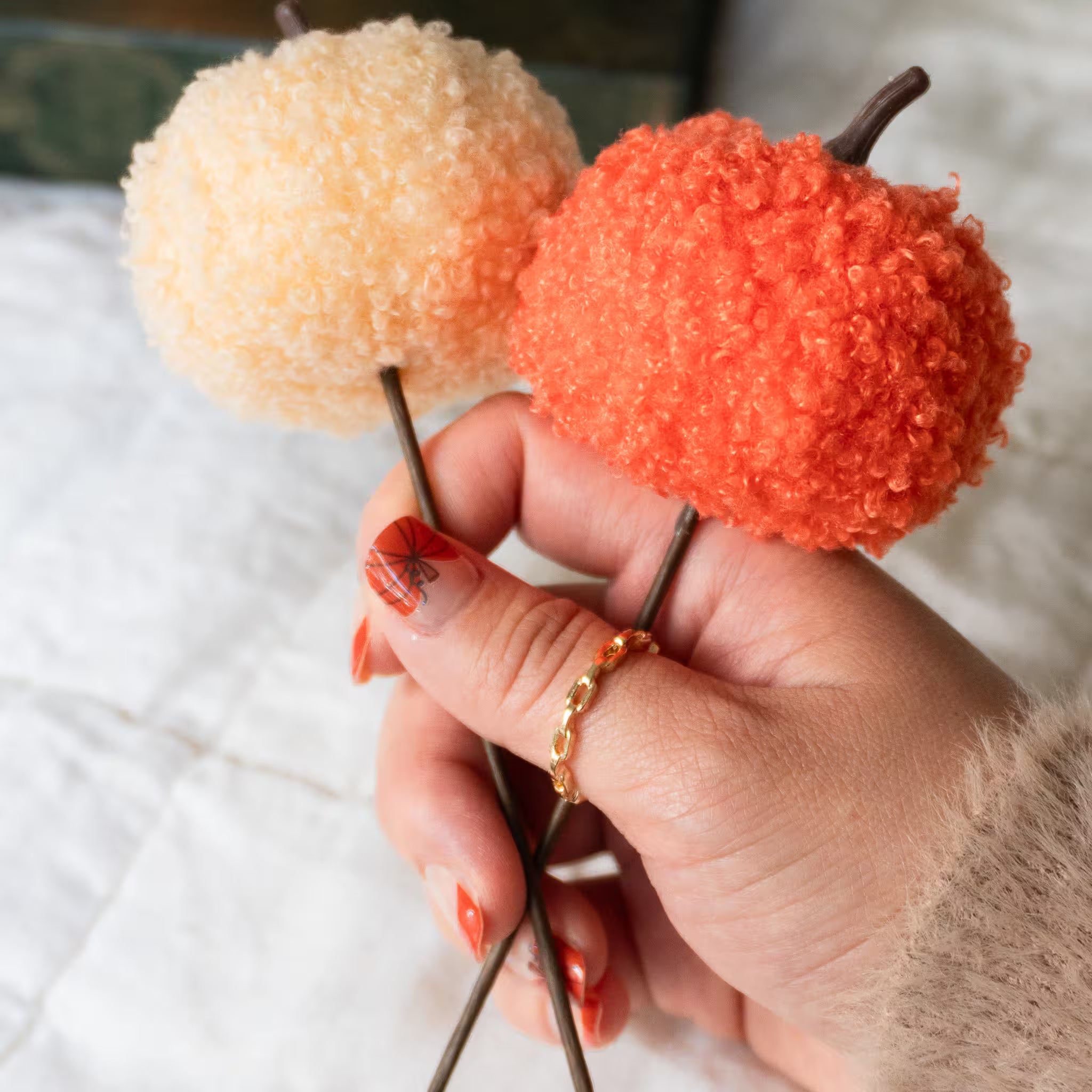 Pumpkin Pie DIY Semi Cured Gel Nail Stickers-6