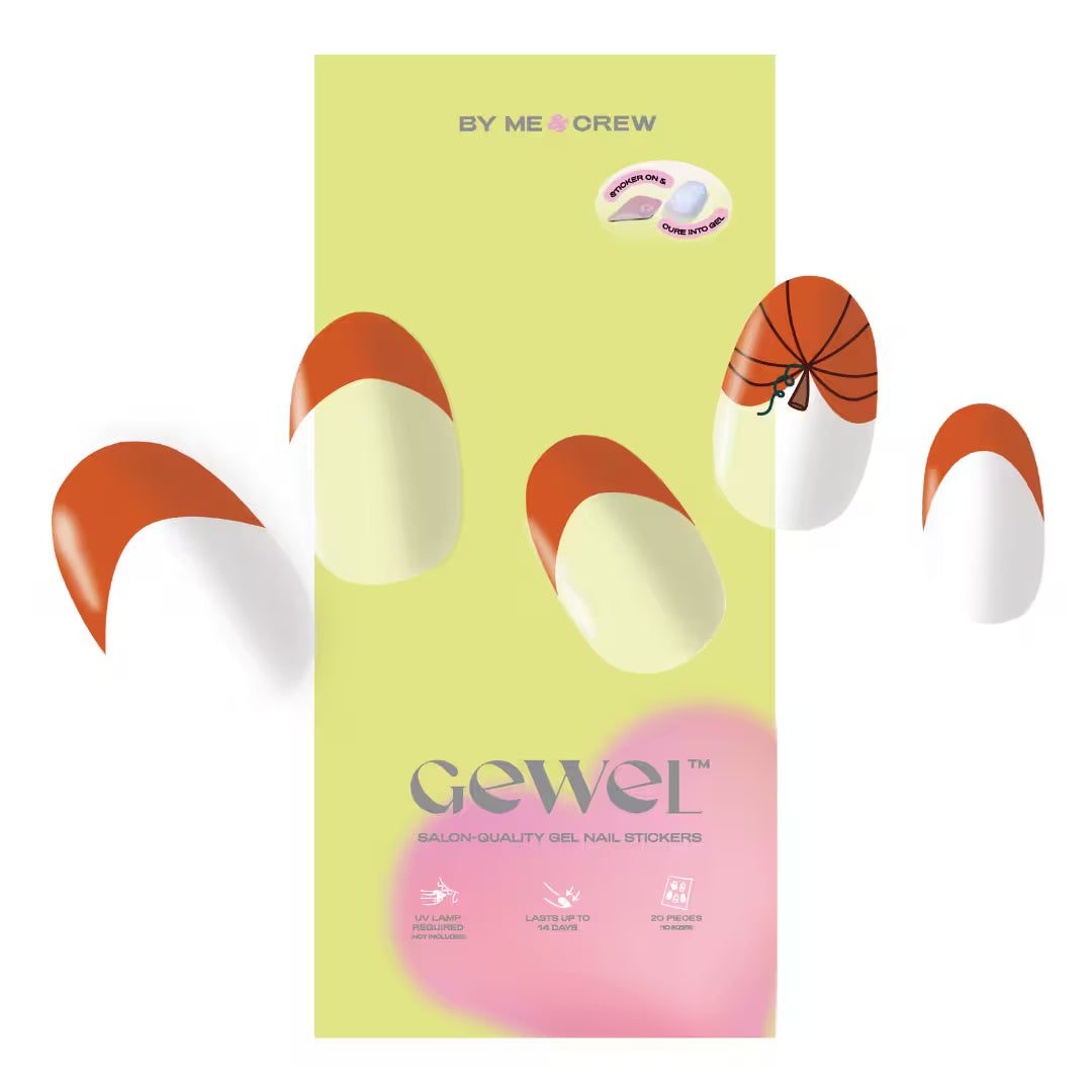 Pumpkin Pie DIY Semi Cured Gel Nail Stickers