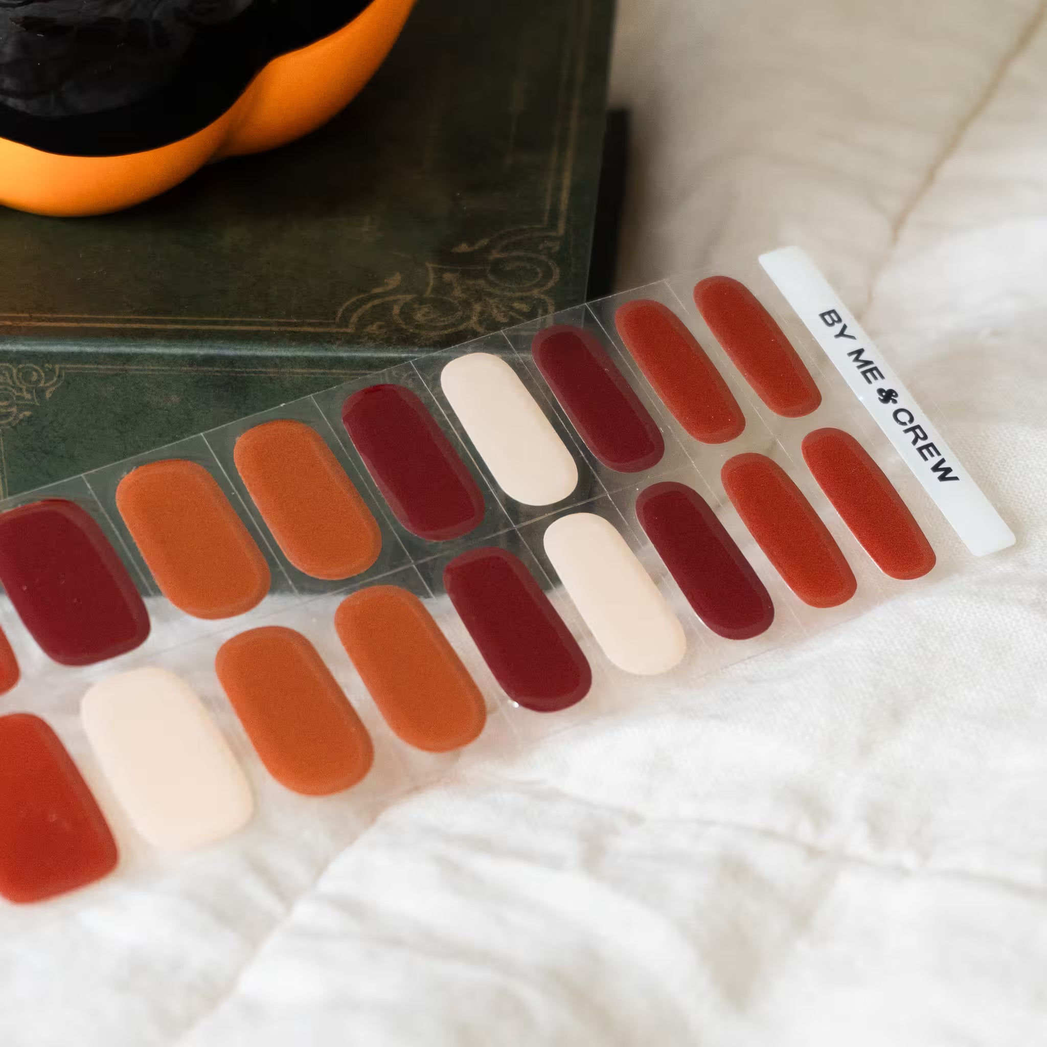 Pumpkin Spice DIY Semi Cured Gel Nail Stickers-6