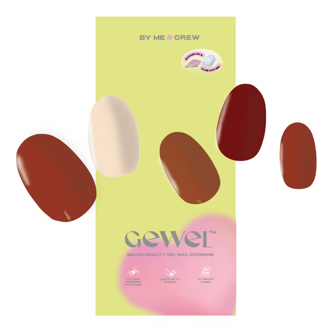 Pumpkin Spice DIY Semi Cured Gel Nail Stickers