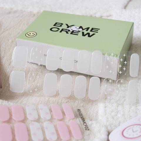Hailey Inspired Glazed Donuts [Angel Energy] DIY Semi Cured Gel Nail Stickers
