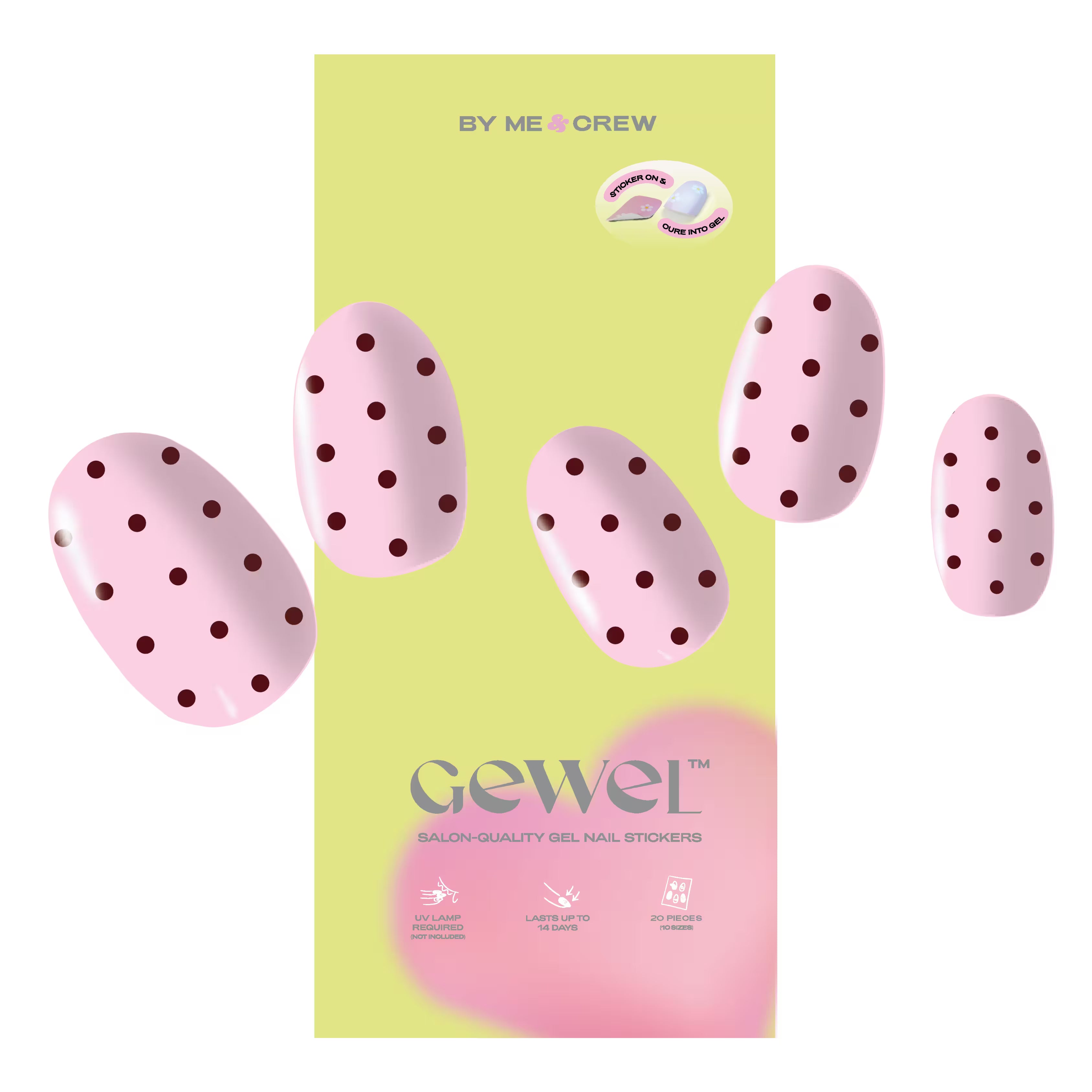 Royal Pink Flush DIY Semi Cured Gel Nail Stickers