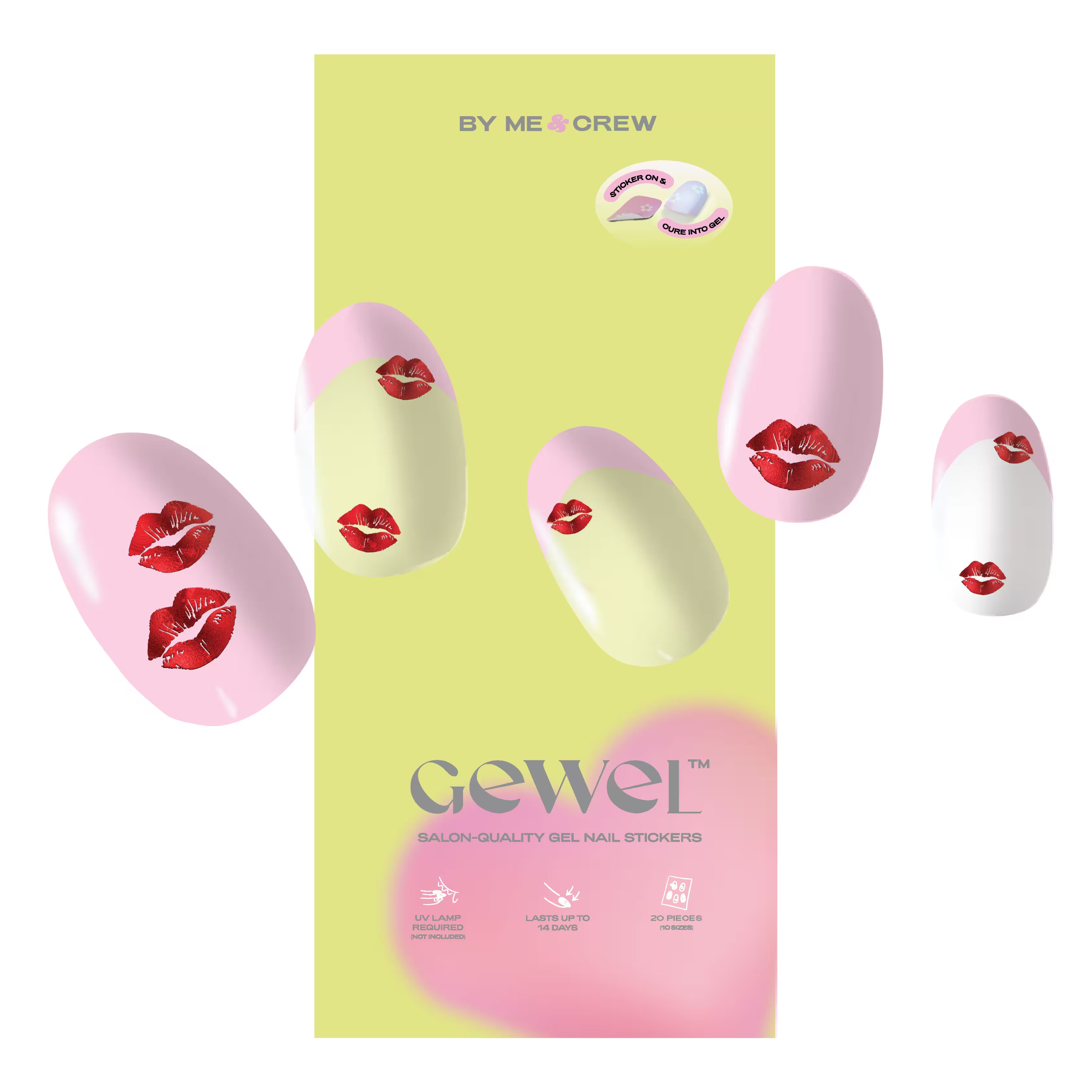 Sealed With A Kiss (French Tip) DIY Semi Cured Gel Nail Stickers