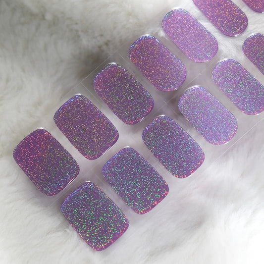Holographic Berry Semicured DIY Gel Nail Stickers Kit