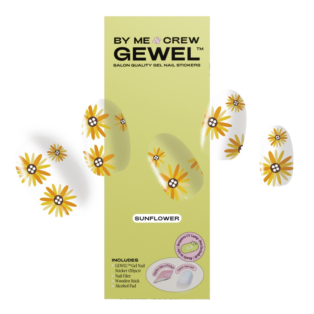 Sunflower DIY Semi Cured Gel Nail Stickers
