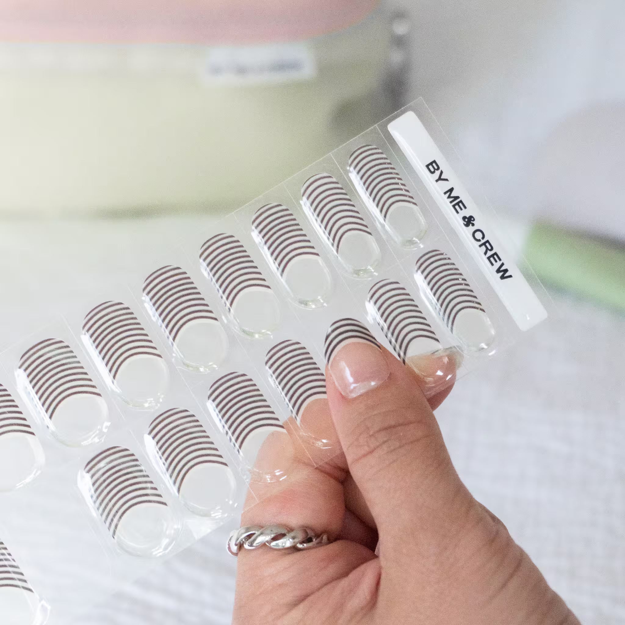 Twisted French Tip DIY Semi Cured Gel Nail Stickers-3