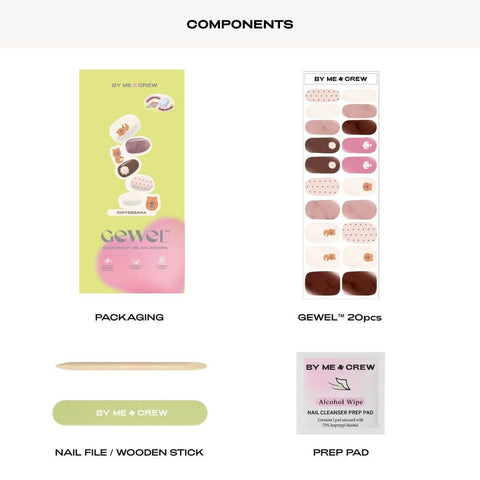Uncomfy's Coffeebara DIY Semi Cured Gel Nail Stickers
