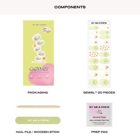 Uncomfy's Tangerine Maxine DIY Semi Cured Gel Nail Stickers