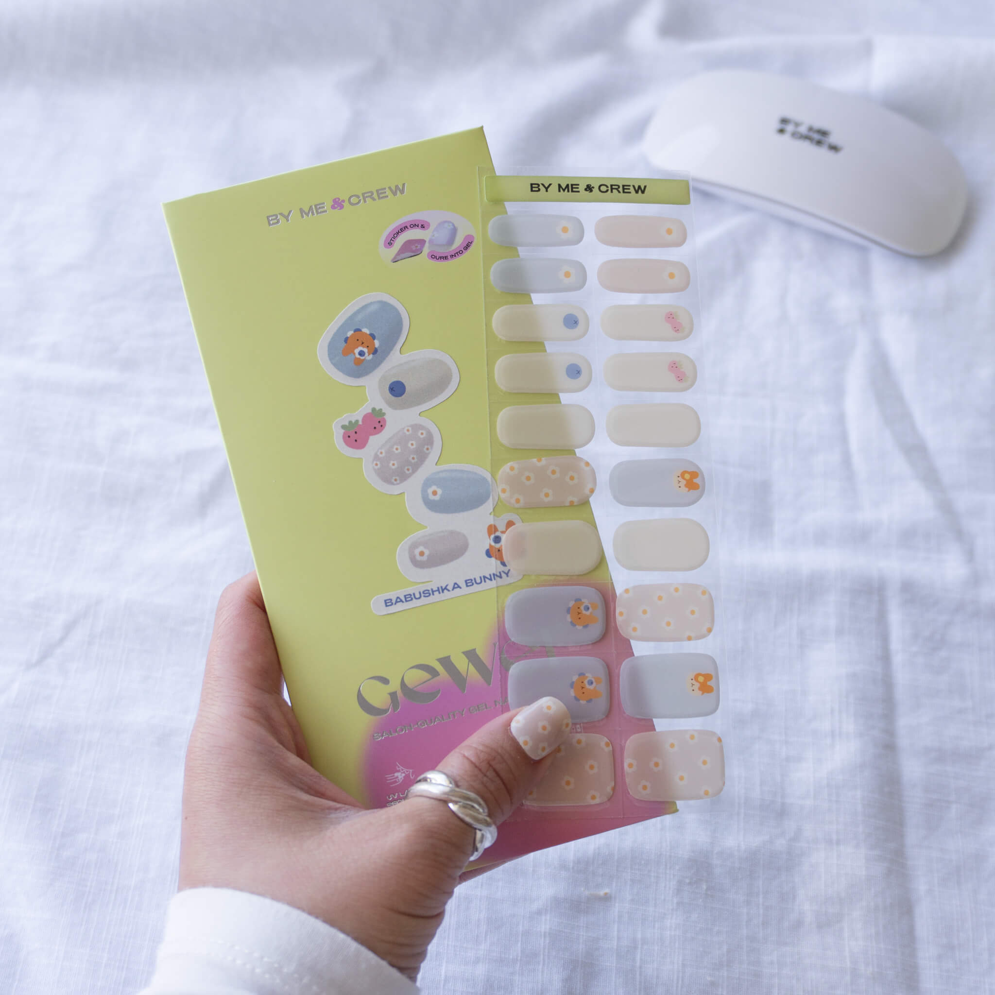 Uncomfy's Babushka Bunny DIY Semi Cured Gel Nail Stickers