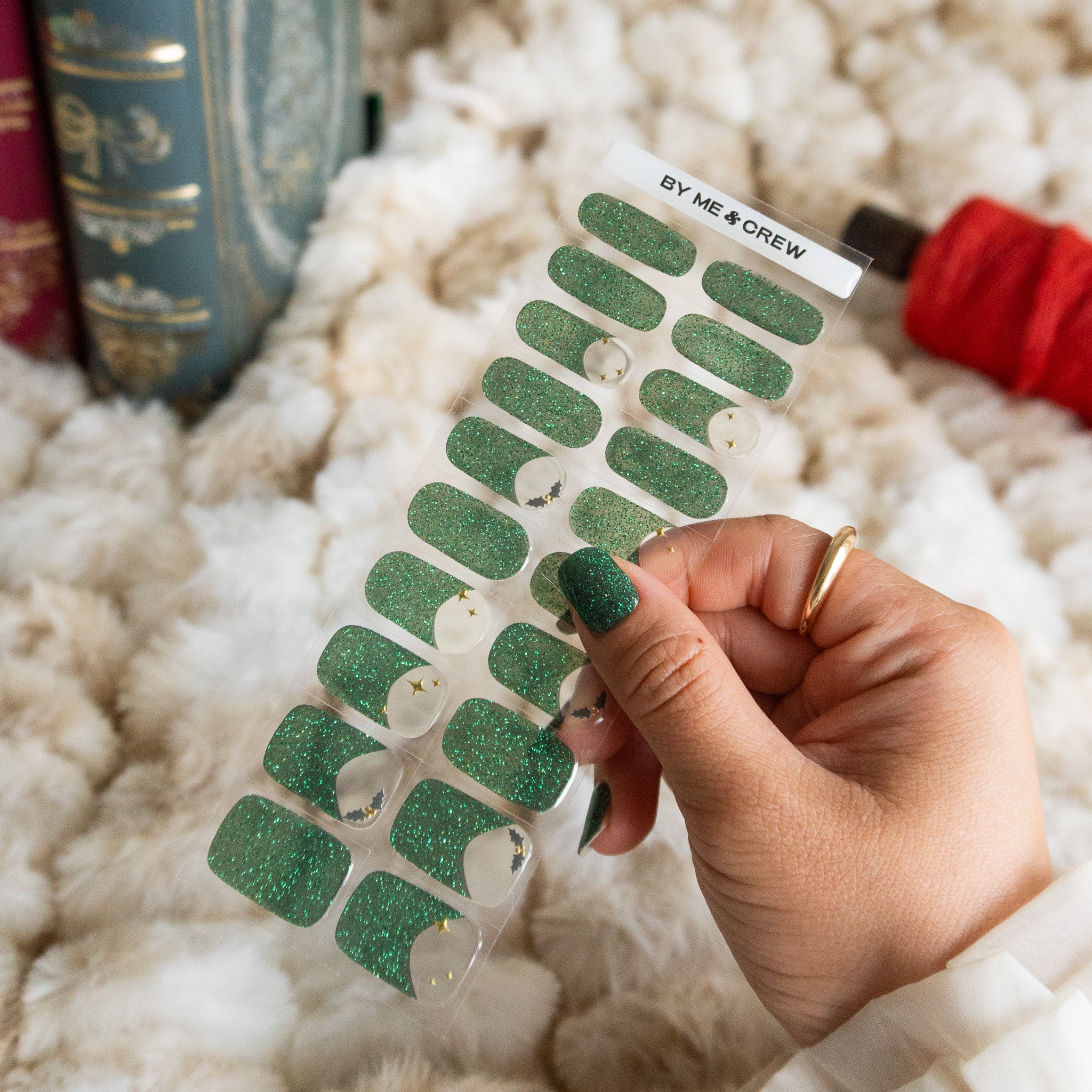 Under the Mistletoe DIY Semi Cured Gel Nail Stickers-3